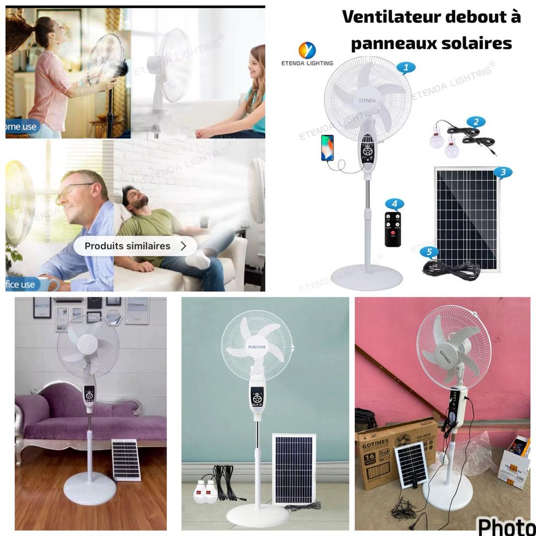 Ventilateur debout à panneau solaire