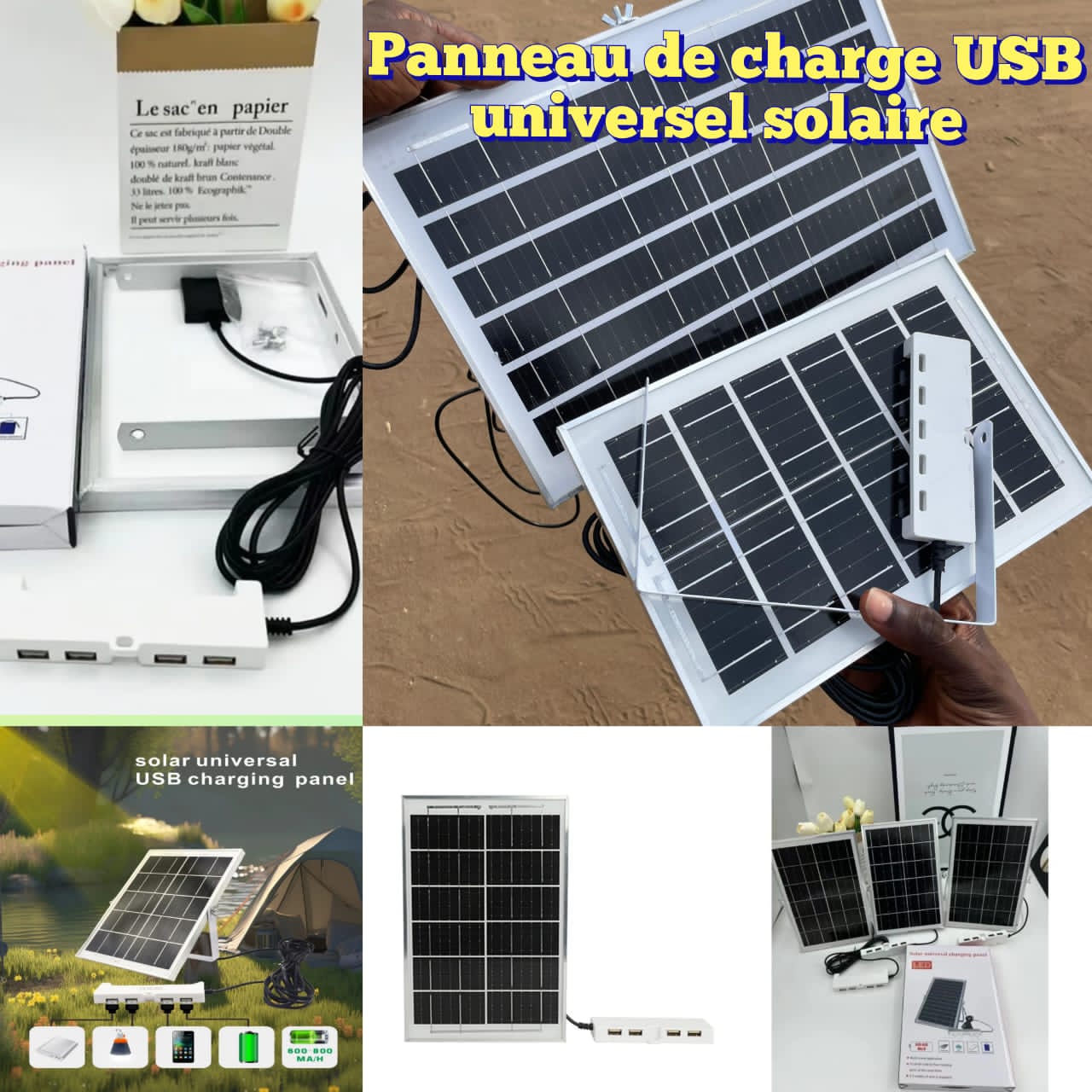 Panneau de charge universelle USB