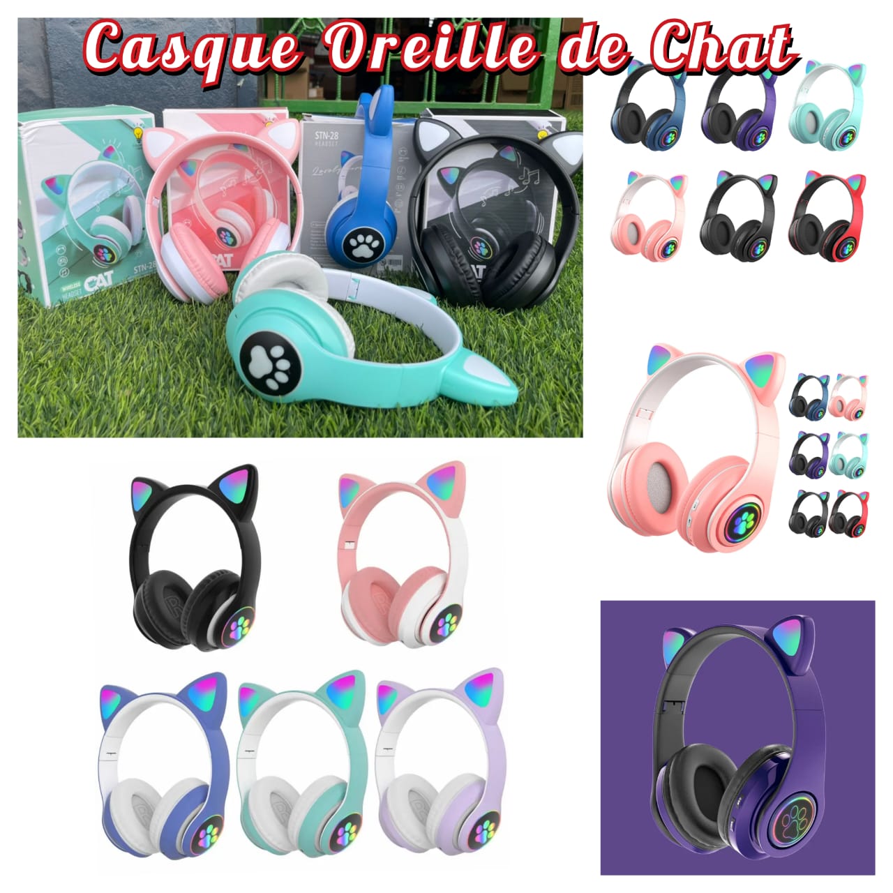 Casque oreilles de chat