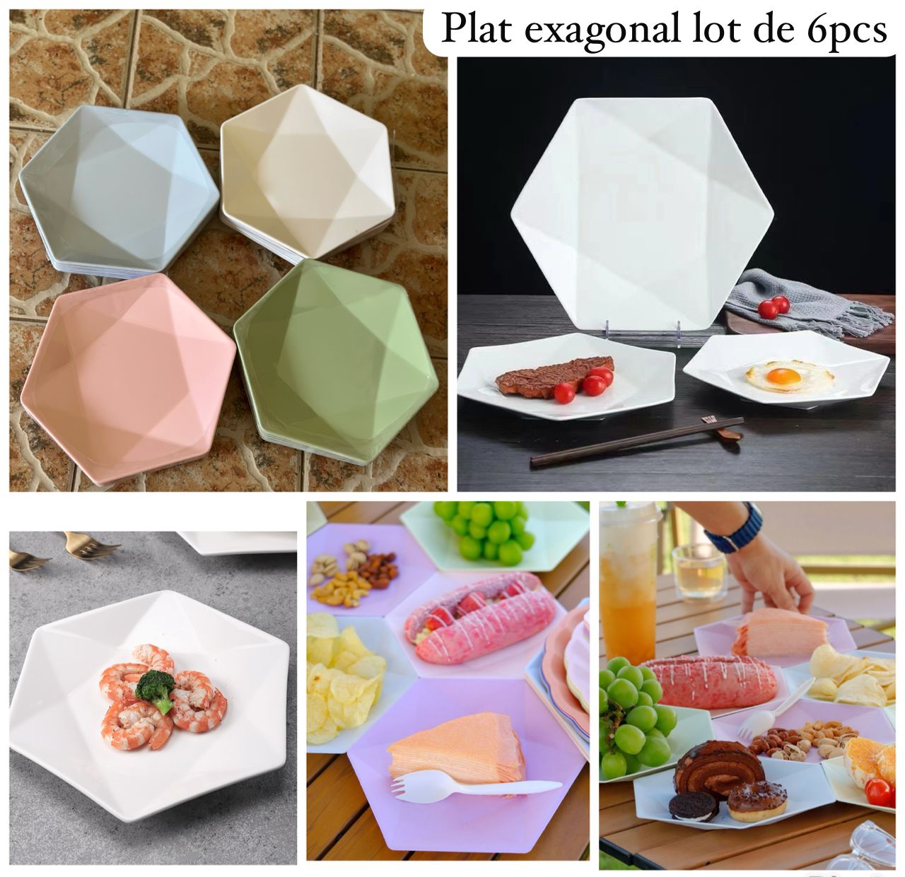 Plat exagonale