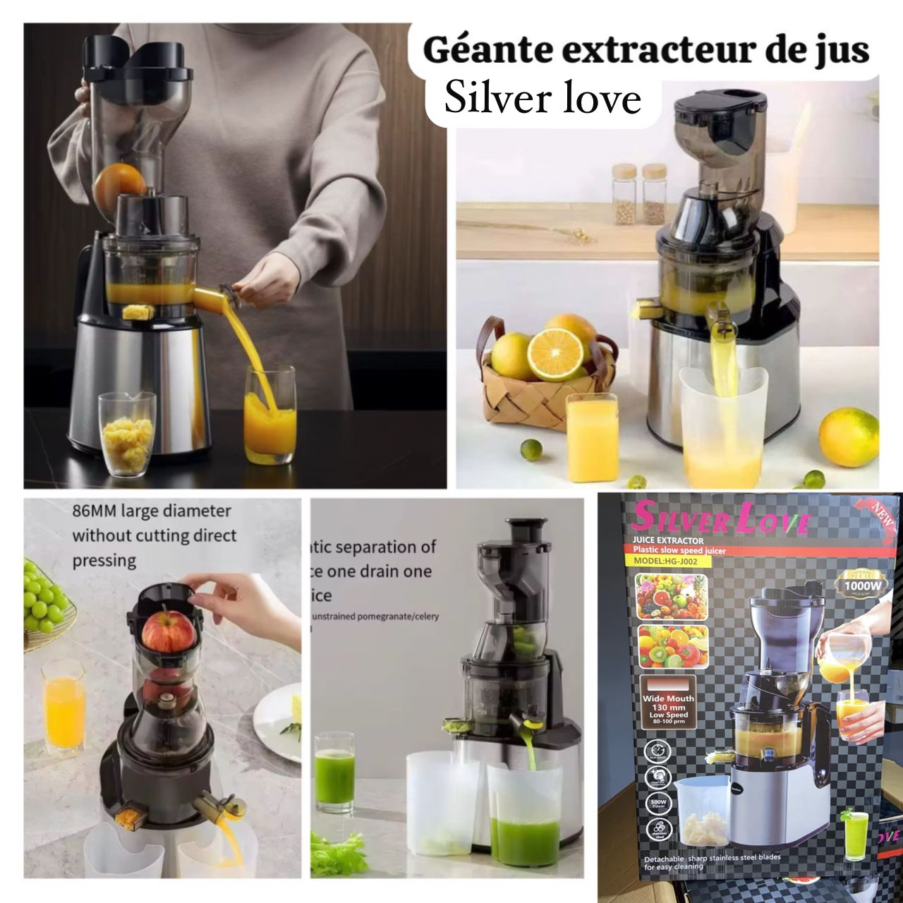 Geant Extrateur de jus à haute vitesse et pression