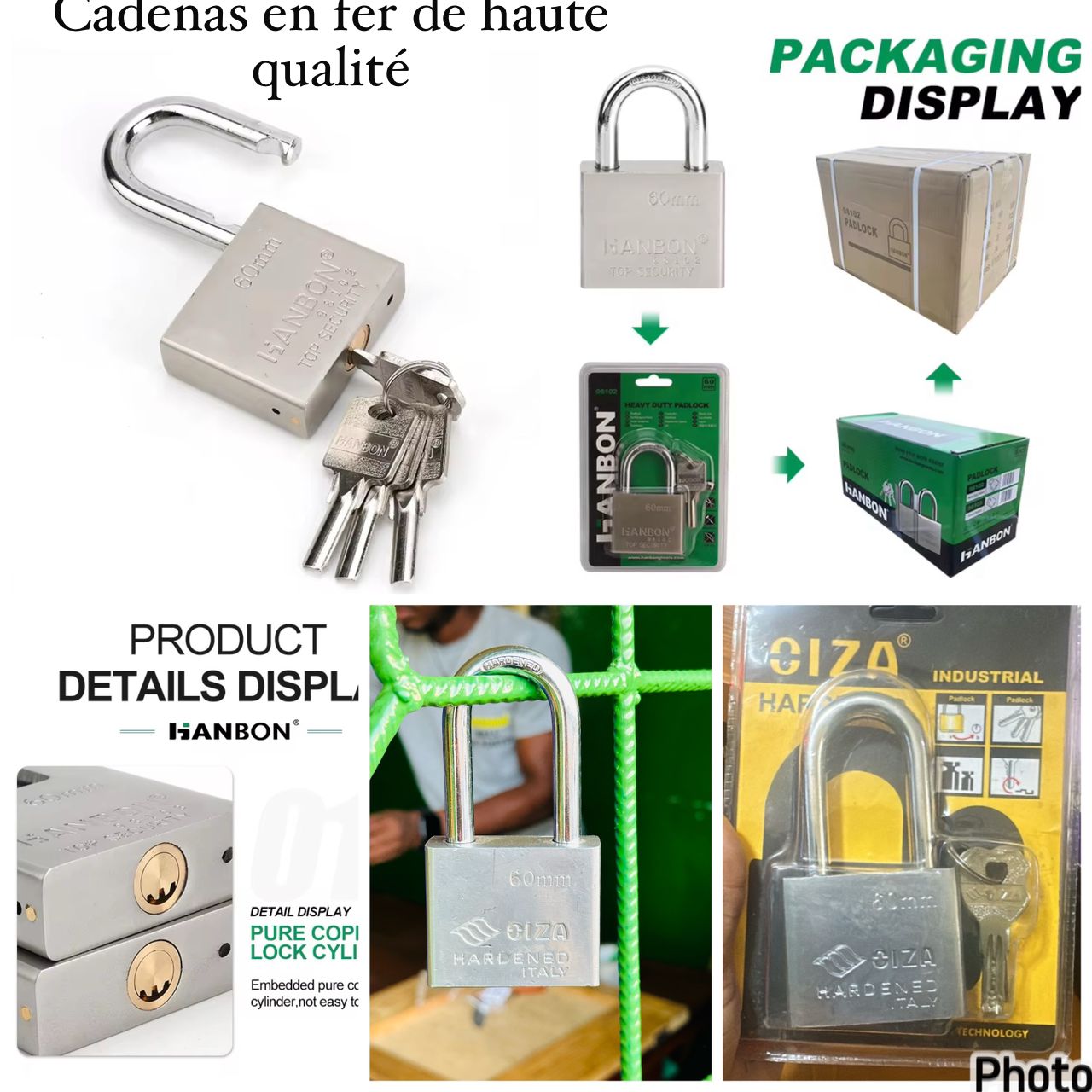 Cadenas en fer de haute qualité
