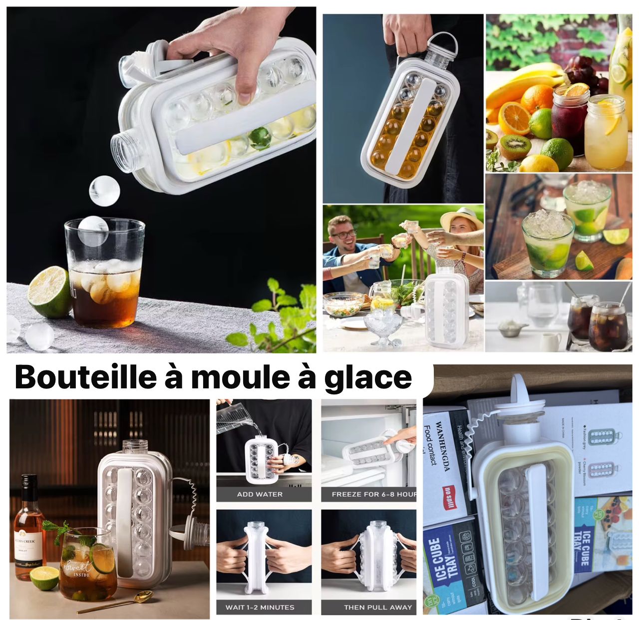 Bouteille à moule de glace