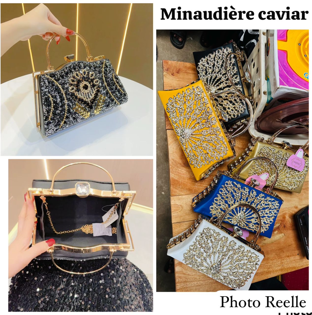 Sac minaudière caviar