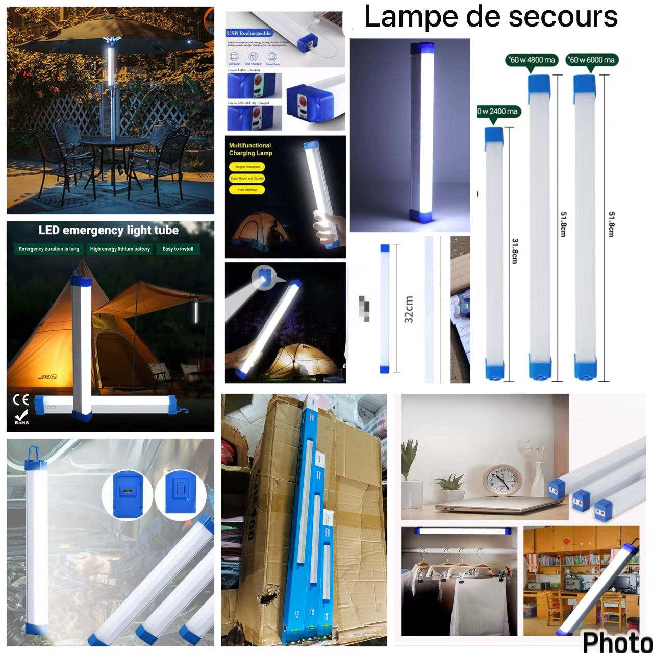 Lampe de secours 32cm