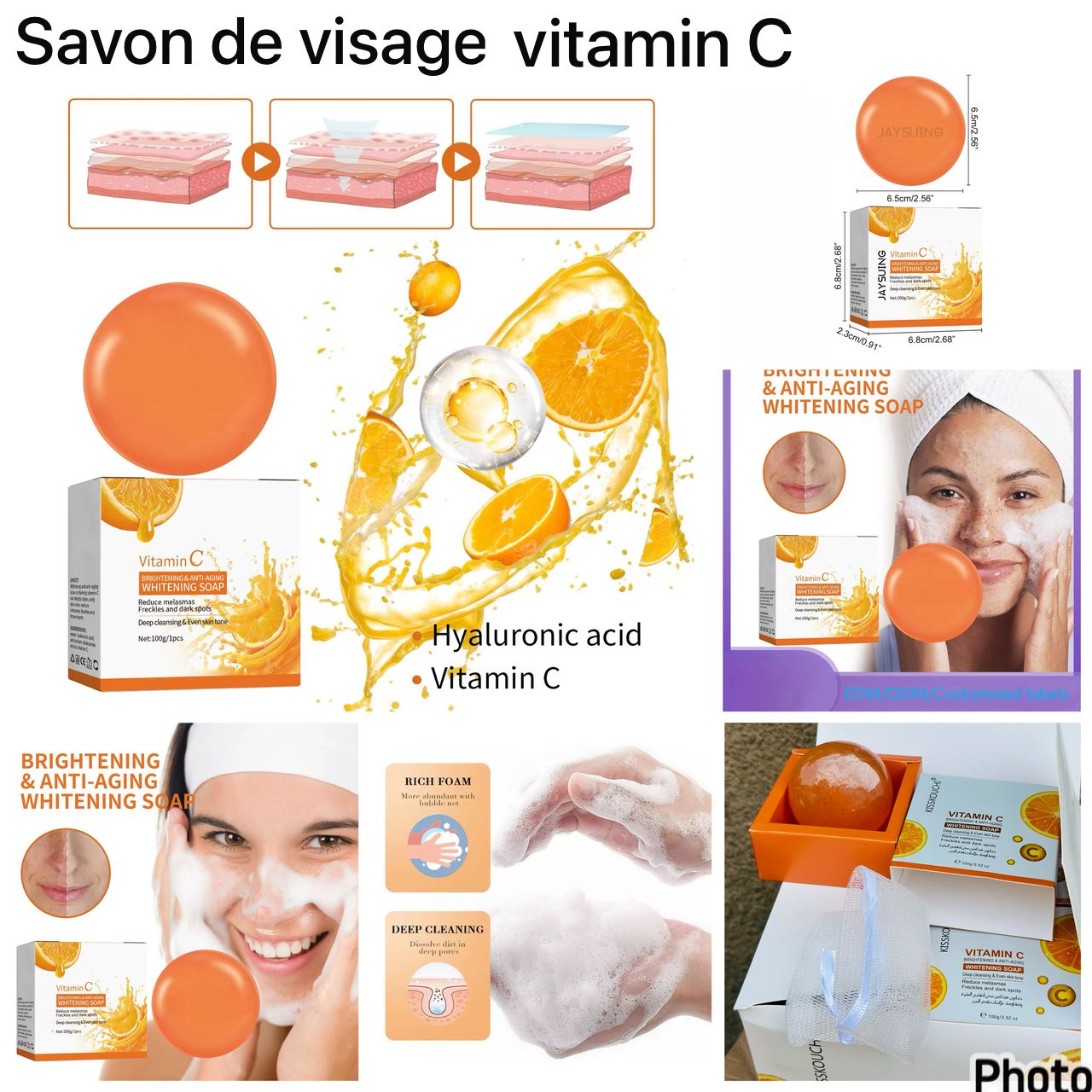 Savon de visage vitamin C