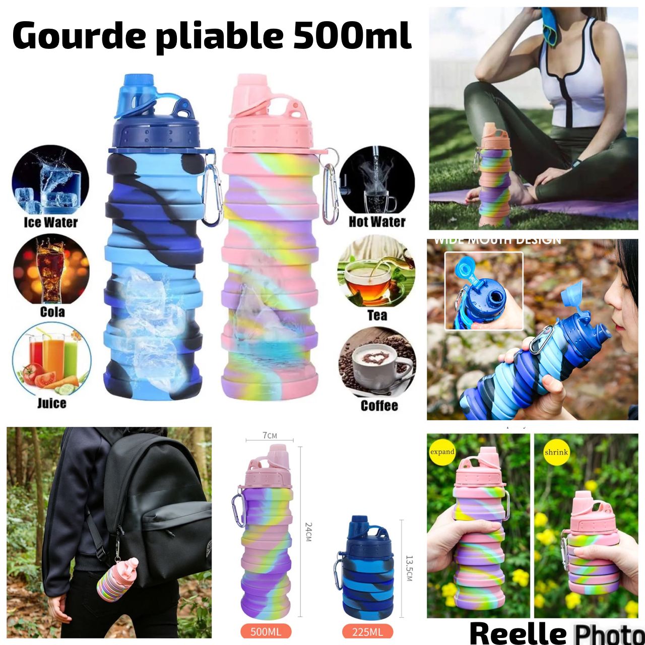Gourde pliable 500ml
