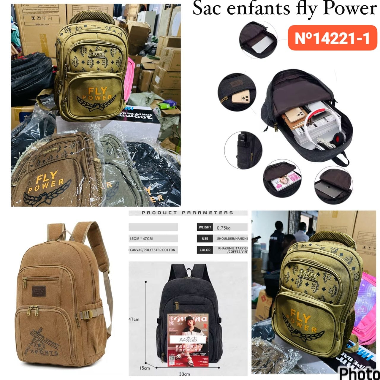 Sac scolaire en jean