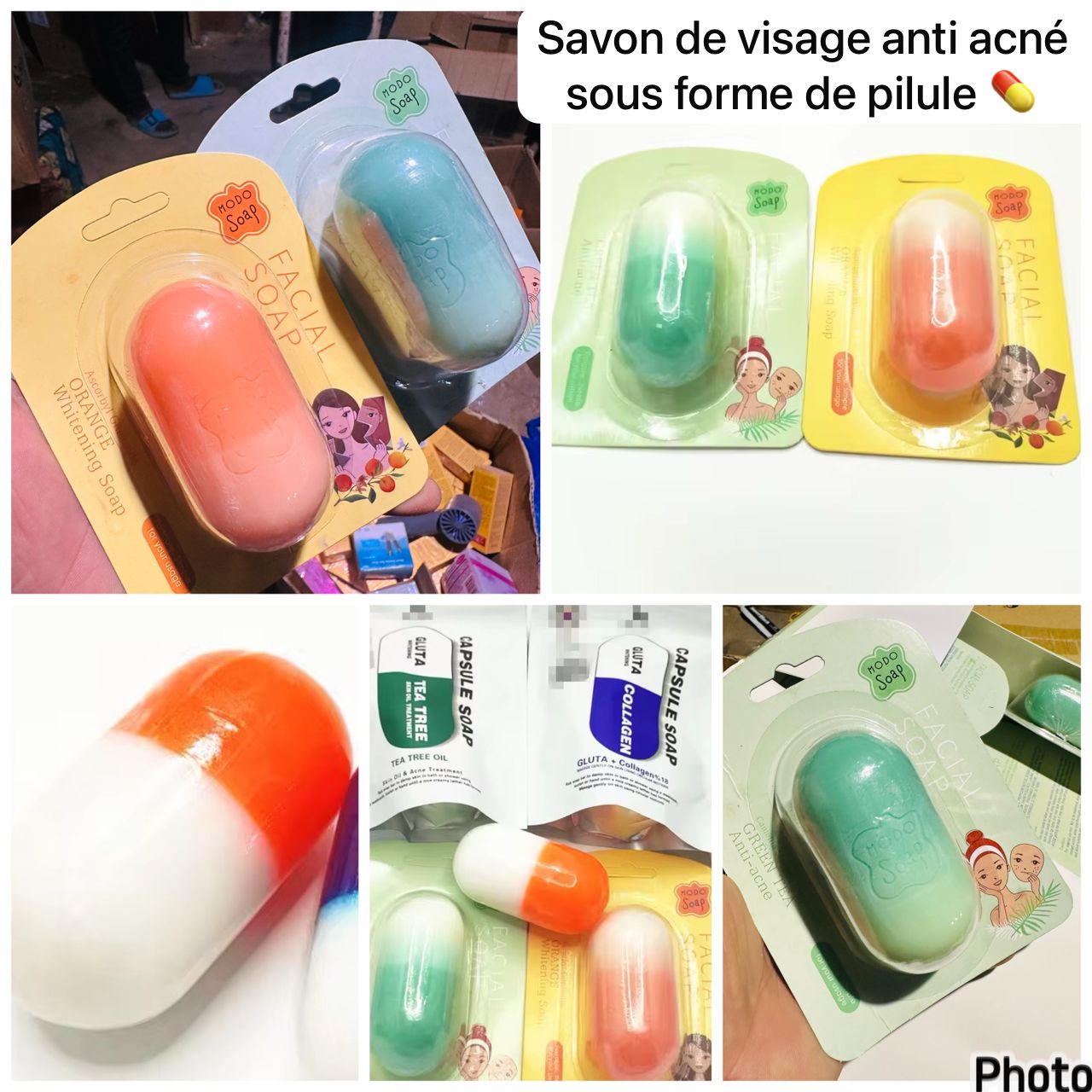 Savon de visage anti acné sous forme de pilule