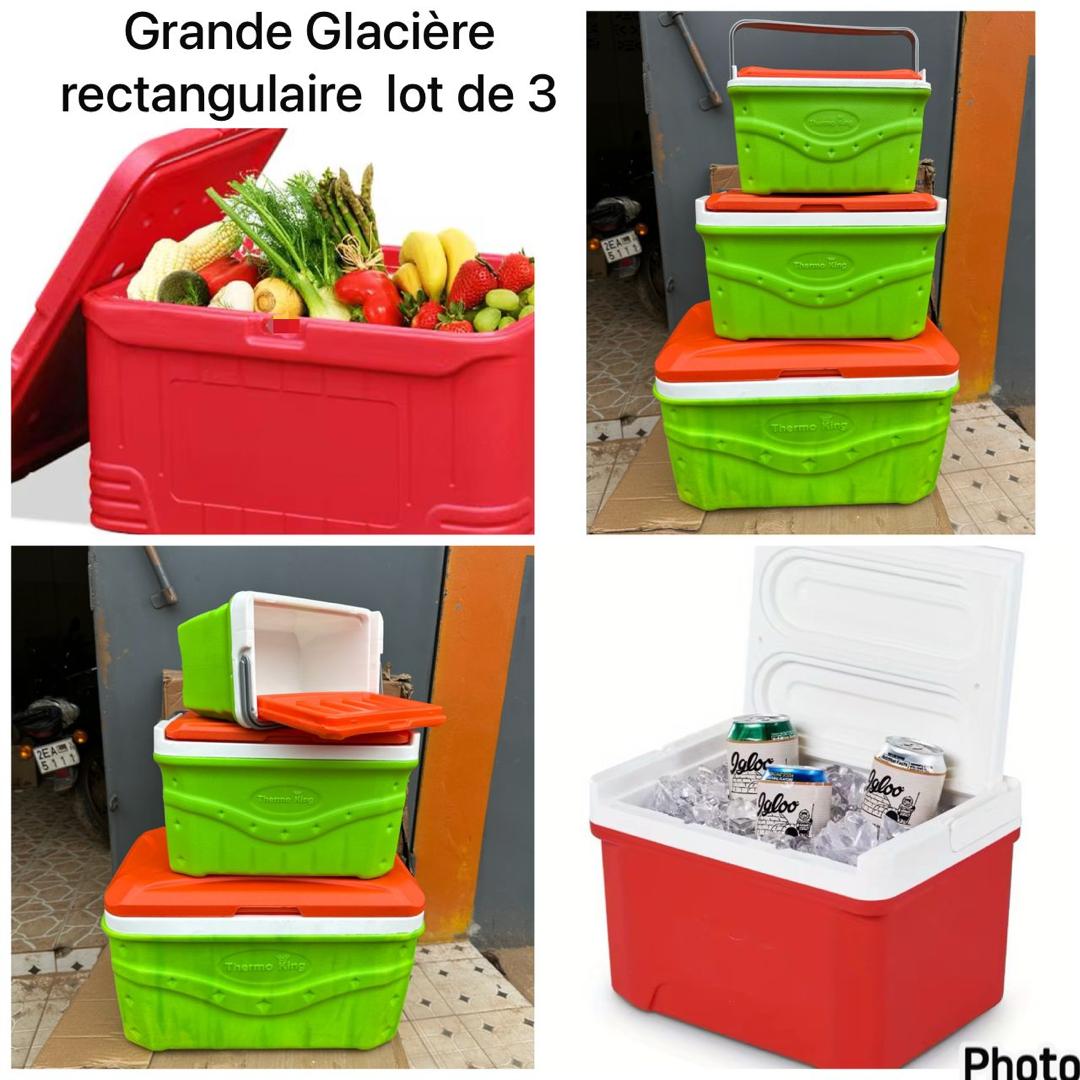Grand glacière rectangulaire pour vous. Lot de 4pc de 25L,10L,5Ls cadeau
