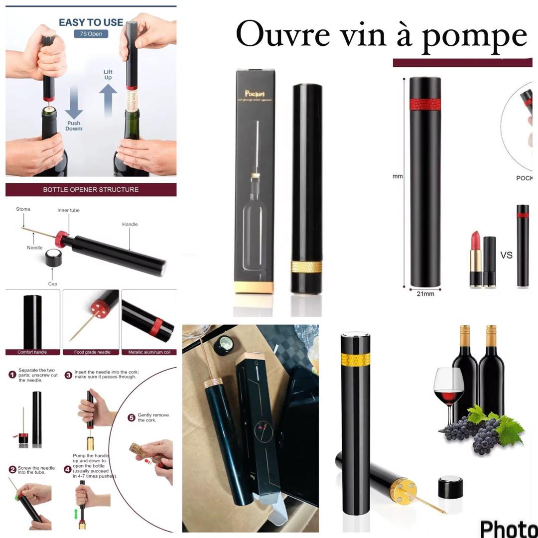Ouvre vin a pompe à aire a pression