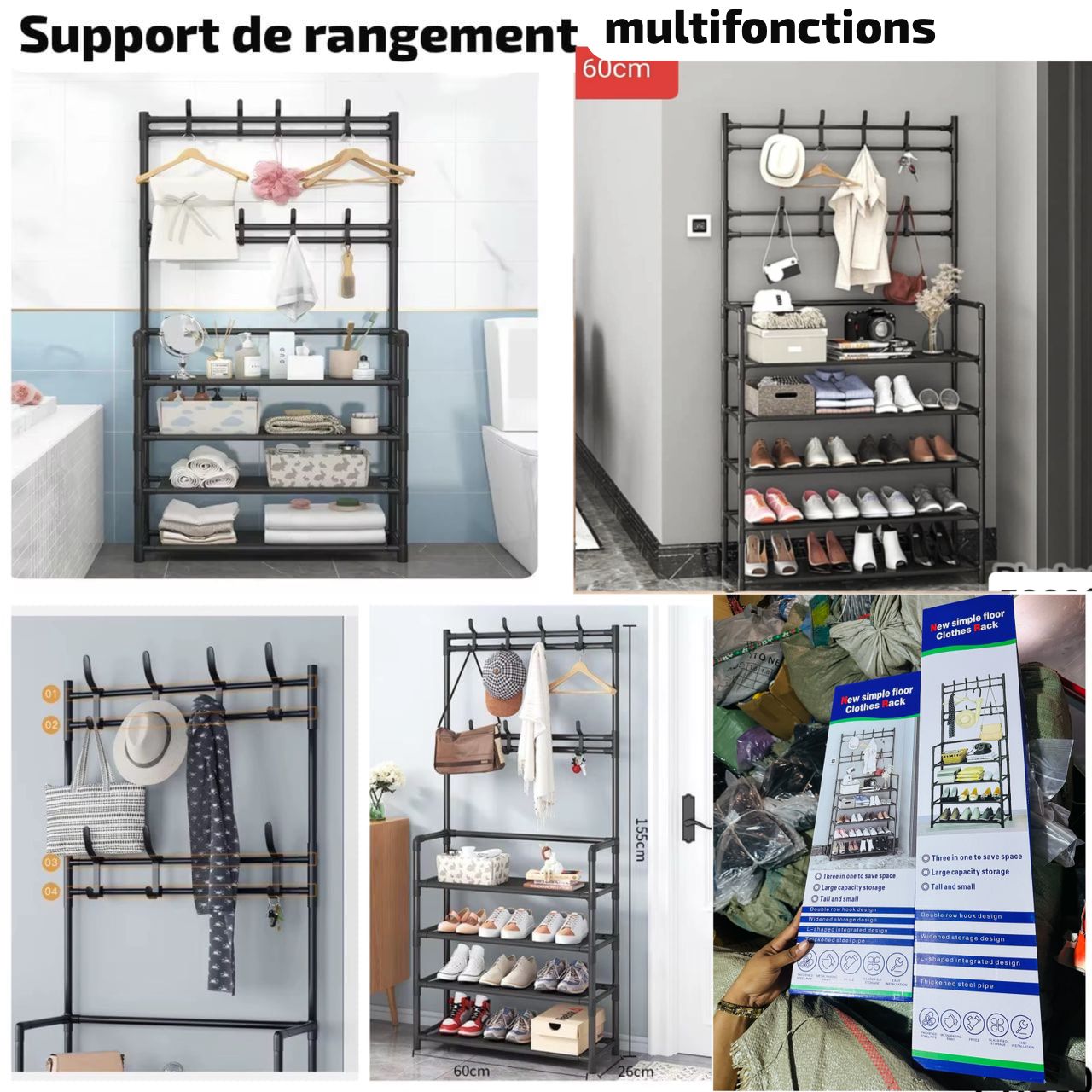 Support de rangement multiforme de 5 niveau
