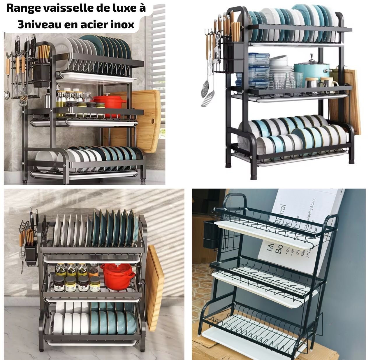Range vaisselle 3 niveau