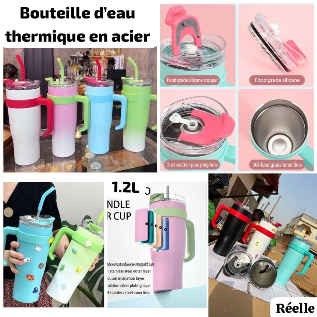 Bouteille d'eau thermique en acier inoxydable disponible