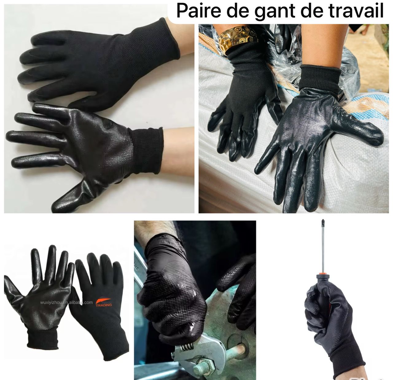 Paire de gants de travail semi
