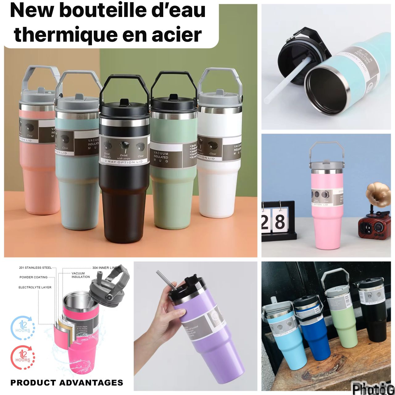 New bouteille d'eau thermique