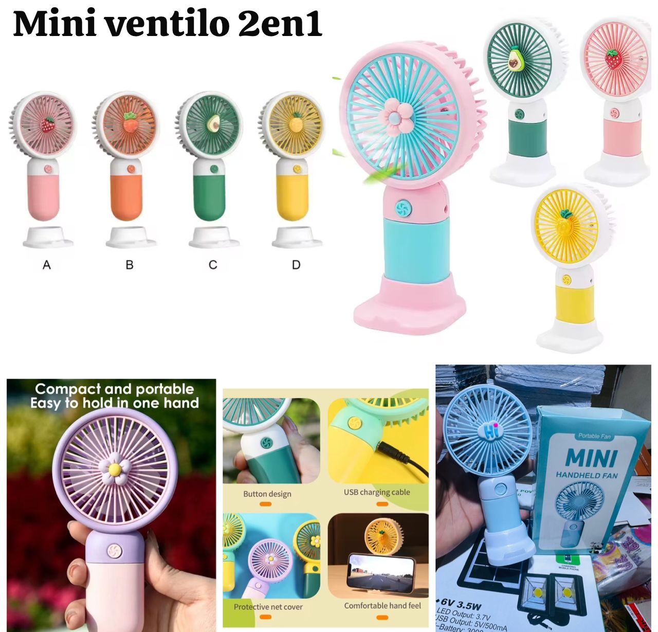 Mini ventilo 2n1