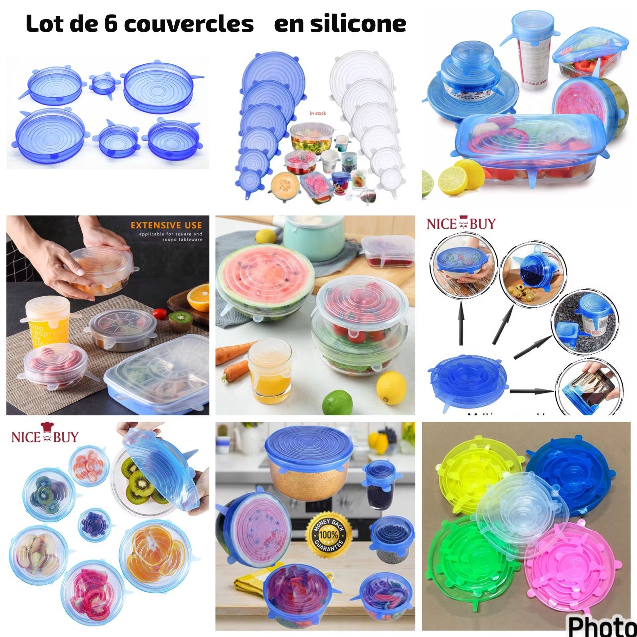 Couvercle lot de 6pcs