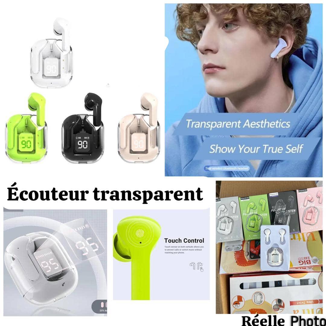 Écouteurs transparent