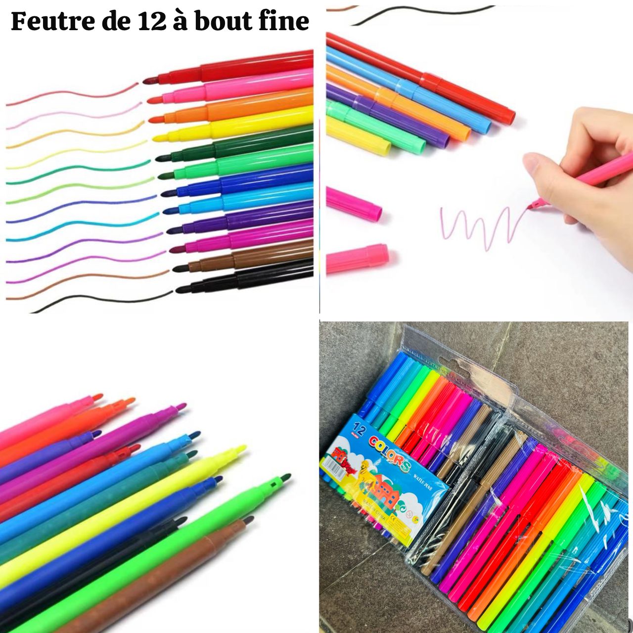 Feutre de 12 a bout fine