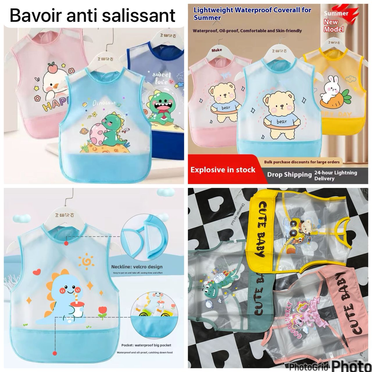 Bavoirs alimentaire Anti salissures